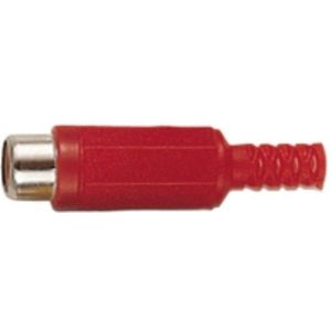 Tulp (v) audio/video connector - plastic / rood