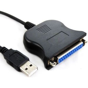 USB-A (m) naar 25-pins SUB-D met moeren (v) IEEE1284 parallelle printerkabel - 1 meter