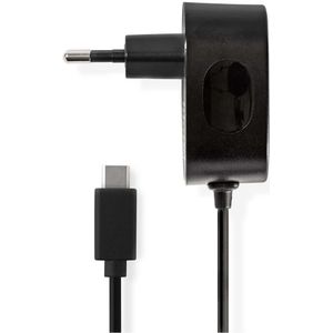 Nedis USB-C thuislader met vaste kabel - 3A / zwart - 1 meter