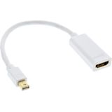 Premium Mini DisplayPort 1.2a naar HDMI 2.0 adapter (4K 60 Hz) / wit - 0,15 meter