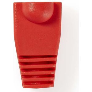 Netwerkplug huls voor RJ45 connectoren - kabel tot 6 mm - 10 stuks / rood