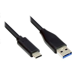 USB-C naar USB-A kabel - USB3.0 - tot 0,9A / zwart - 5 meter