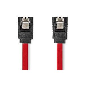 SATA Kabel | 1.5 Gbps | SATA 7-Pins Female | SATA 7-Pins Female | Vernikkeld | 0.50 m | Plat | PVC | Rood | Doos