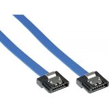 SATA FLEXI datakabel - plat - SATA600 - 6 Gbit/s / blauw - 0,15 meter