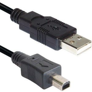 Mitsumi 4-pins naar USB-A kabel voor o.a. camera's en Mp3 spelers - USB2.0 - tot 1A / zwart - 1,8 meter