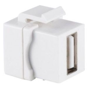 USB-A Keystone Module - Wit - USB2.0 - Compact