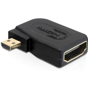 Micro HDMI - HDMI adapter - 90° haaks naar links - versie 1.4 (4K 30Hz)