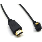 Micro HDMI - HDMI kabel - 90° haaks naar boven - versie 1.4 (4K 30Hz) - 0,30 meter