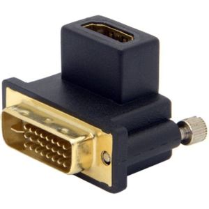 DVI-D Dual Link (m) - HDMI (v) adapter / haaks naar boven