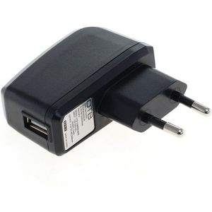 USB thuislader met 1 poort - haaks - Smart IC - 2A / zwart