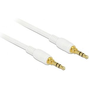 3,5mm Jack stereo audio slim kabel kabel met extra ruimte / wit - 2 meter