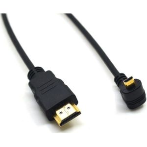 Micro HDMI - HDMI kabel - 90° haaks naar boven - versie 1.4 (4K 30Hz) - 0,50 meter