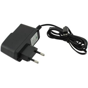USB Mini B thuislader met vaste kabel - 2A / zwart - 1,2 meter