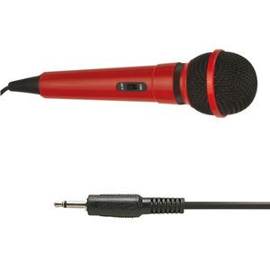 Mr Entertainer bedrade karaoke microfoon - 3,5mm Jack / rood - 2,8 meter
