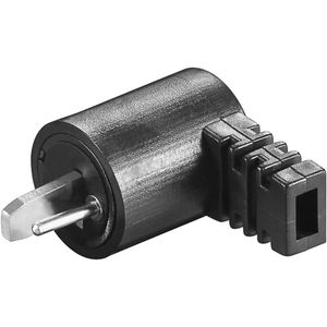 DIN - 2-Pins Haakse Luidspreker Connector - Schroefbaar - Zwart
