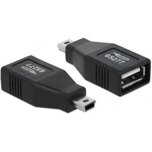 USB Mini B (m) - USB-A (v) adapter - USB2.0 / zwart