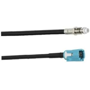 Fakra Z (v) - FME (v) adapter kabel - RG58 - 50 Ohm / zwart - 1,5 meter