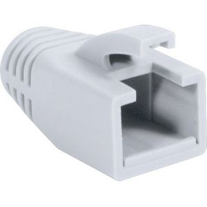 RJ45 netwerkplug huls | kabel tot 8mm | 50 stuks | wit