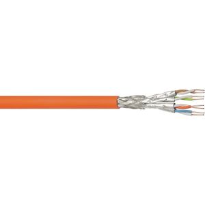 S/FTP CAT7a 10 Gigabit 1000 MHz netwerkkabel met vaste aders - AWG23 - LSZH / oranje - 250 meter