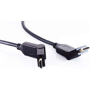 HDMI kabel - 180° draaibare connectoren (boven/beneden) - versie 1.4 (4K 30Hz) - 3 meter