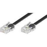 RJ45 - RJ45 4-aderige ISDN telefoonkabel / zwart - 20 meter