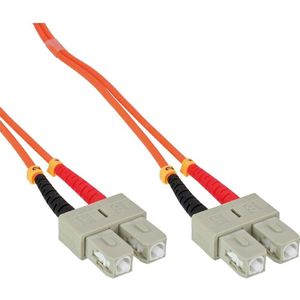 Premium SC Duplex Optical Fiber Patch kabel - Multi Mode OM1 - oranje / LSZH - 50 meter