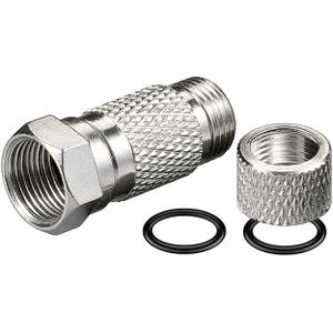 Weerbestendige schroef F-connector voor 7,2mm kabel / recht