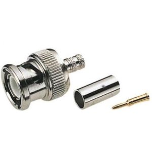 Connector BNC 2.55 mm Male Metal Silver