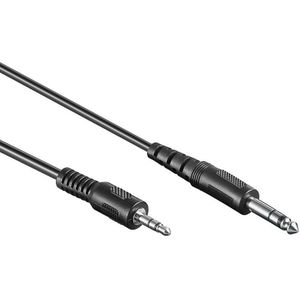 6,35mm Jack - 3,5mm Jack stereo audio kabel - 1,2 meter