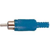 Tulp (m) audio/video connector - plastic / blauw
