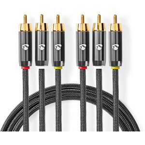 Nedis Premium Tulp composiet audio video kabel - 2 meter