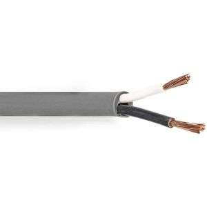 Nedis flexibele luidspreker kabel (CU koper) met mantel - 2x 2,50mm² / grijs - 100 meter