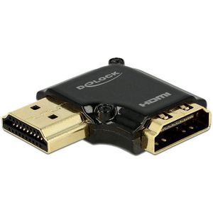 Compacte Premium HDMI adapter - 90° haaks naar rechts - versie 2.0 (4K 60Hz + HDR)