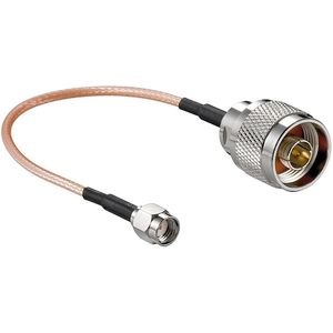 N (m) - RP-SMA (m) kabel - RG316 - 50 Ohm / transparant - 0,15 meter