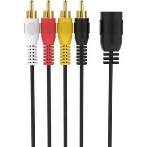 Sinox GO DIN 5-pins (v) - 2x Tulp stereo (m) adapter (recorder - versterker) | 0,20 meter