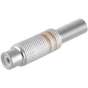 Tulp (v) audio/video connector - tot 6mm - metaal / geel