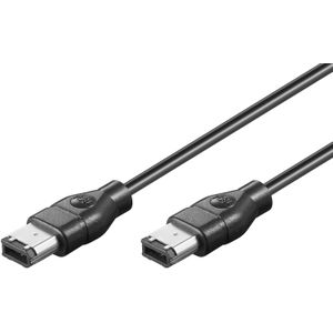 FireWire 400 kabel met 6-pins - 6-pins connectoren / zwart - 4,5 meter