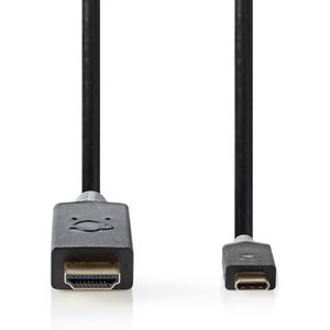 Nedis USB-C naar HDMI 4K 60Hz kabel / zwart - 2 meter