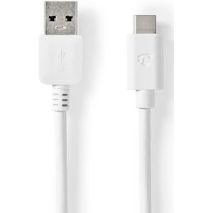 Nedis USB-C naar USB-A kabel - USB3.1 Gen 2 - tot 3A / wit - 1 meter