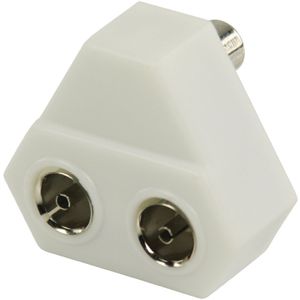 Radio splitter met 2 uitgangen (plastic)