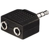 3,5mm Jack naar 2x 3,5mm Jack stereo audio splitter / zwart