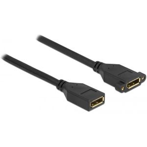 DisplayPort inbouwadapter (v-v) - versie 1.2 (4K 60Hz) / zwart - 0,30 meter