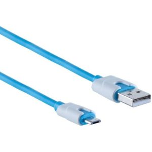 USB Micro B naar USB-A kabel - USB2.0 - tot 2A / blauw - 2 meter