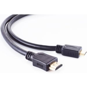 Mini HDMI - HDMI kabel - versie 1.4 (4K 30Hz) - verguld / zwart - 1 meter