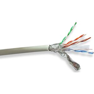 Nedis S/FTP CAT6 Gigabit netwerkkabel met flexibele aders - AWG27 - LSZH / grijs - 100 meter