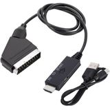 HDMI (m) naar Scart (m) converter kabel / zwart - 1 meter