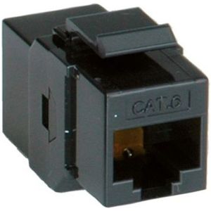 UTP CAT6 Gigabit Keystone module RJ45 - RJ45 / zwart