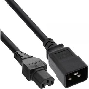 C15 - C20 stroomkabel - 3x 1,00mm / zwart - 1,8 meter