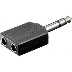 6,35mm Jack (m) - 2x 6,35mm Jack (v) stereo audio splitter