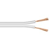 Luidspreker kabel (CU koper) - 2x 0,75mm² / wit - 100 meter